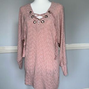 Buckle BKE brand dark pink long sleeve loose thermal top